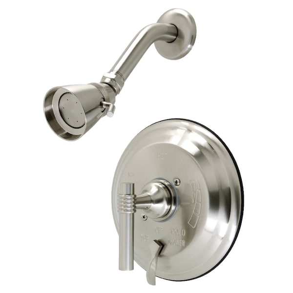 Shower Faucet, Brushed Nickel, Wall Mount